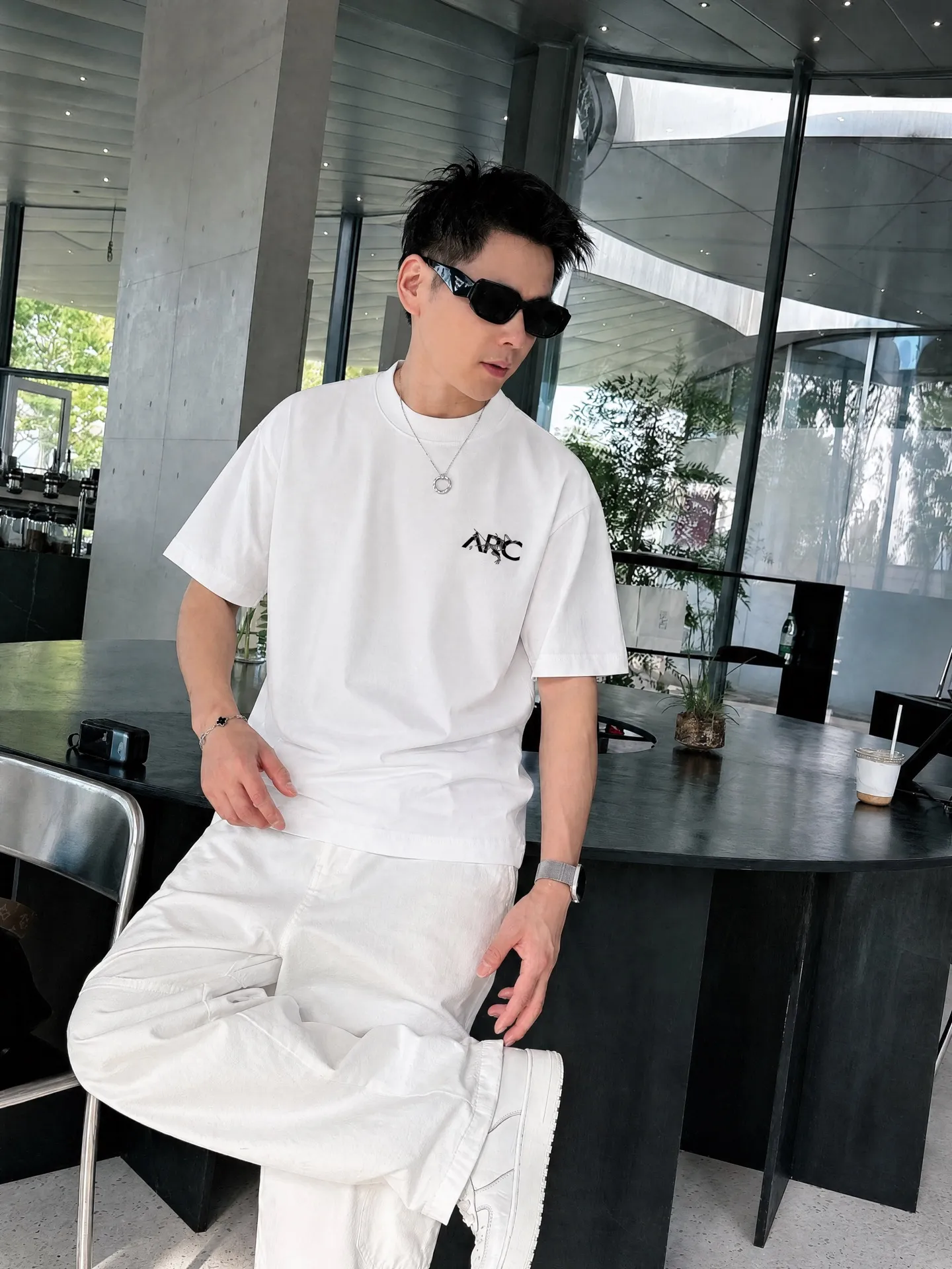 Arc～ 《 》 ， ， tee ， Same Style ， : Black White Coffee Brown Size：S（90-130 ） M（125-150 ） L（135-165 ） XL（160-190 ） XXL（185 ）
